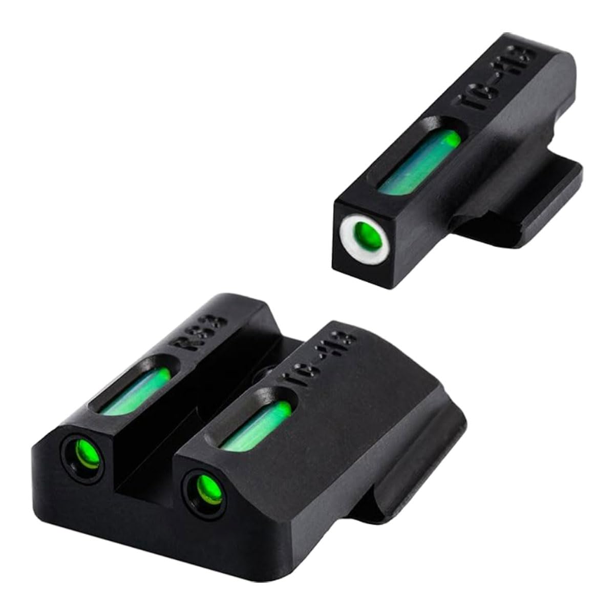 Tritium and Fiber-Optic TRUGLO TFX Handgun Sights for Ruger Pistols, Ruger American 9mm & 45, Black