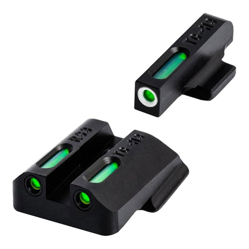 Tritium and Fiber-Optic TRUGLO TFX Handgun Sights for Ruger Pistols, Ruger American 9mm & 45, Black