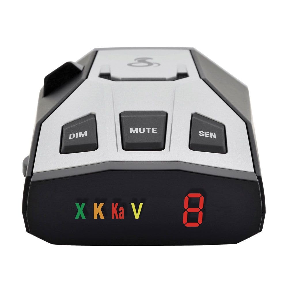 Cobra Laser RAD 350 Radar Detector - Long Range, False Alert Filter, OLED Display, Black