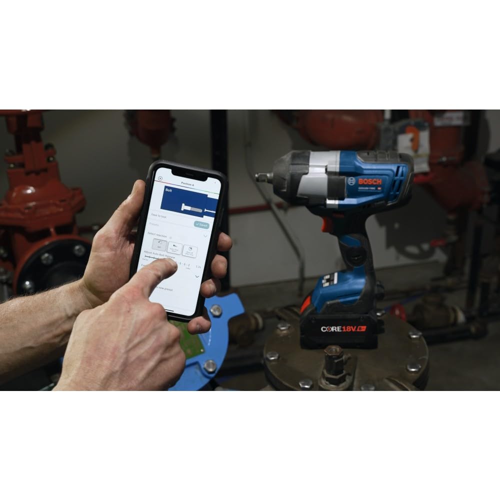 BOSCH PROFACTOR™ GDS18V-740CN 18V Connected-Ready 1/2 In. Impact Wrench with Friction Ring (Bare Tool)