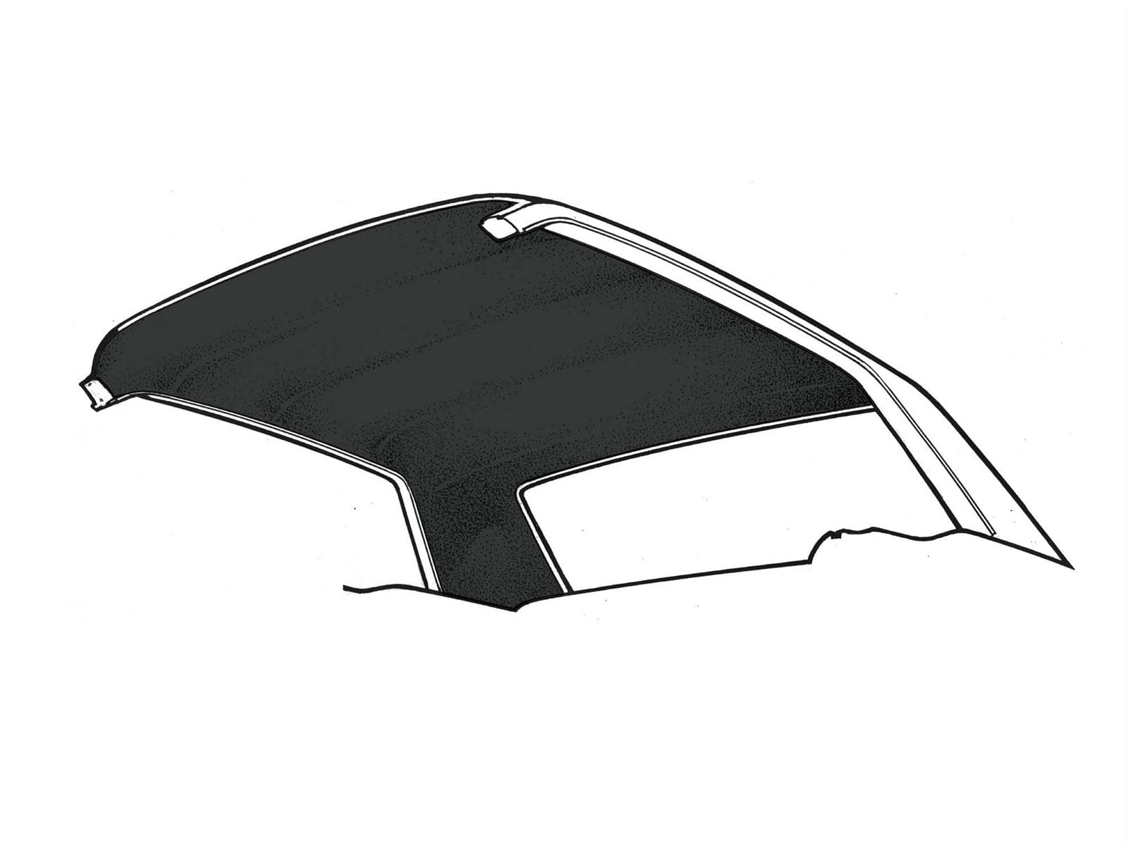 1965-1970 Coupe Headliner Black Scott Drake HL-FM-CP-65-BK