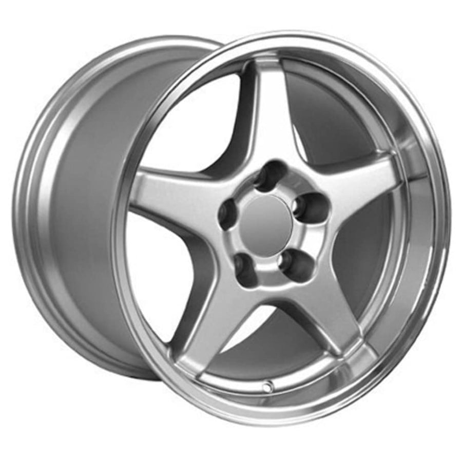 CV01-17110-5475-50SM Tires OE Wheels LLC Silver Wheel with Machined Lip Painted (17 x 11. inches /5 x 120