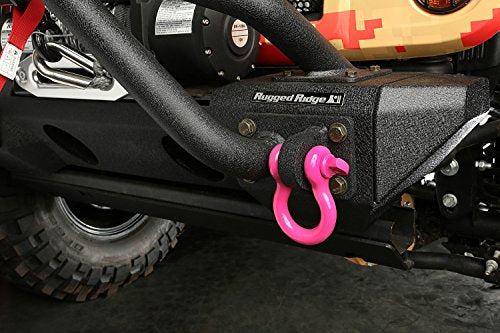 D-Ring Shackle Kit, Rugged Ridge, 3/4 inch, Pink, Steel, Pair | 11235.09