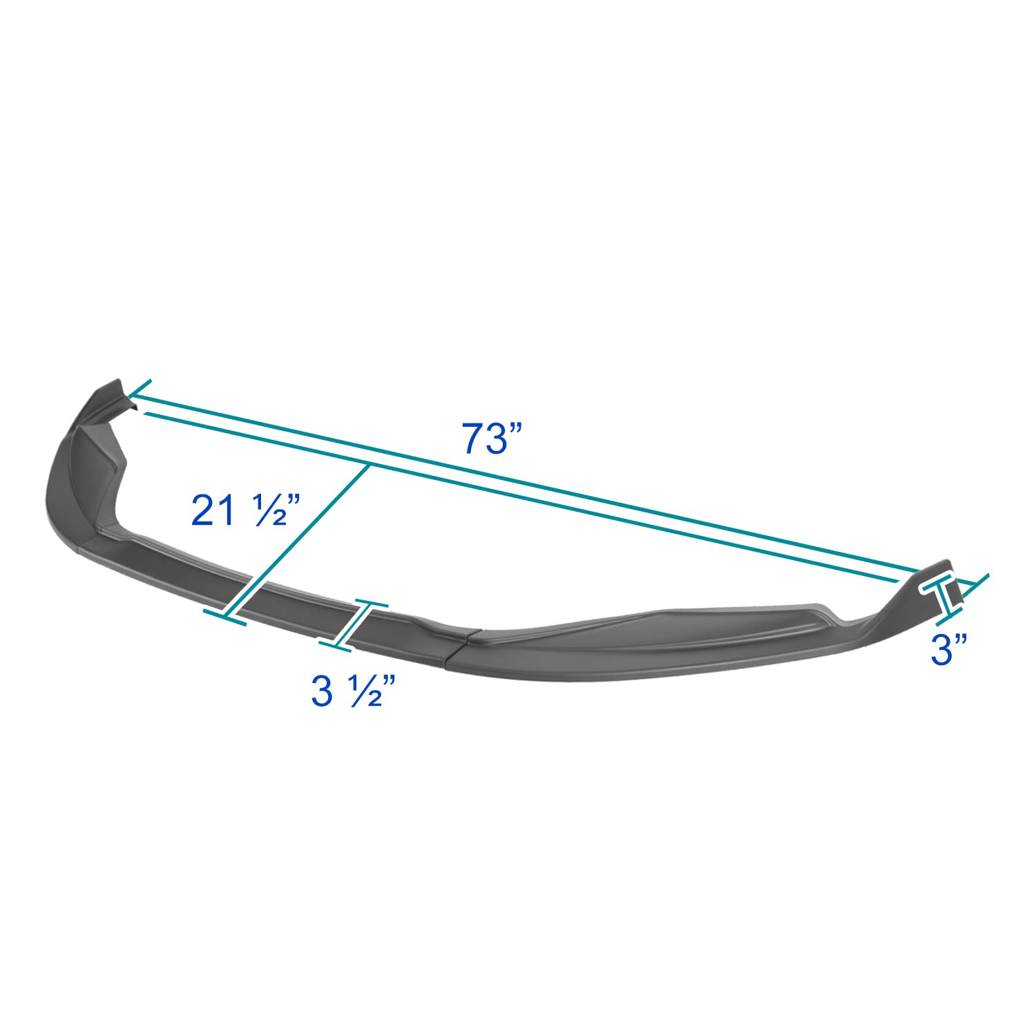 Matte Black Spec-D Tuning Front Bumper Lip Spoiler Splitter Body Kits 3PC Compatible with 2013-2015 F Sport