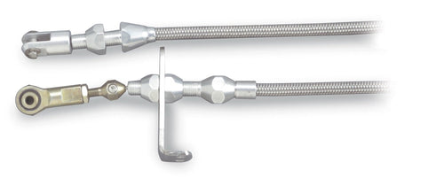 24" Blower Drive Throttle Cable Kit Lokar XTC-1000BLD with Black Stainless Steel Housing and Black Fittings