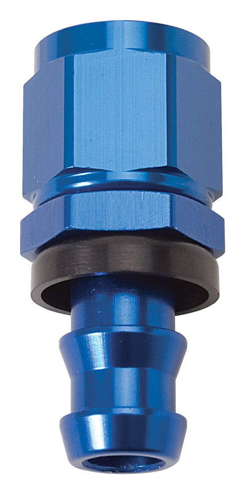 Twist-Lok Edelbrock 624030 Red/Blue Anodized Aluminum -10AN Straight Hose End
