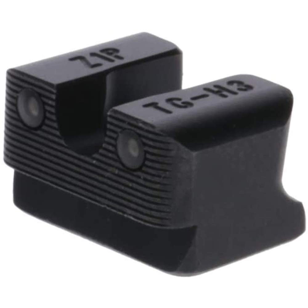 Tritium Pro Compact Night Sights TRUGLO with Daylight White Dots, Night Tritium Dots & Focus Lock Front Ring for CZ Handguns, Black
