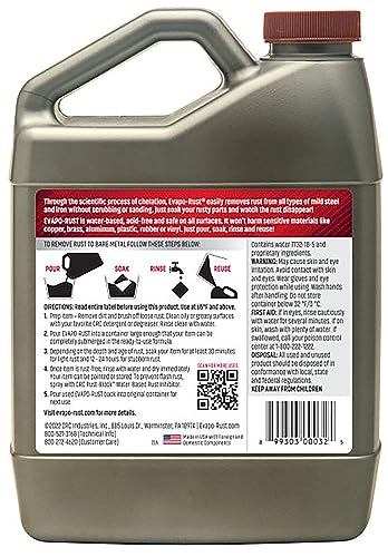 Heavy-Duty CRC Evapo-Rust, Rust Remover, Reusable, Acid-Free, Non-Corrosive, Water-based, 32 oz, Removes Rust to Bare Metal