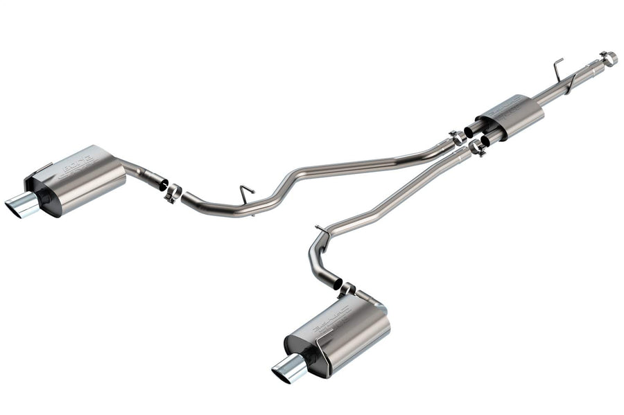 Cat-Back BORLA Performance Exhaust System for 2020-2023 Ford Explorer Limited 2.3L 4 Cyl. Automatic Transmission 2 & 4 Wheel Drive 4 Door With Optional Factory Chrome Tips.