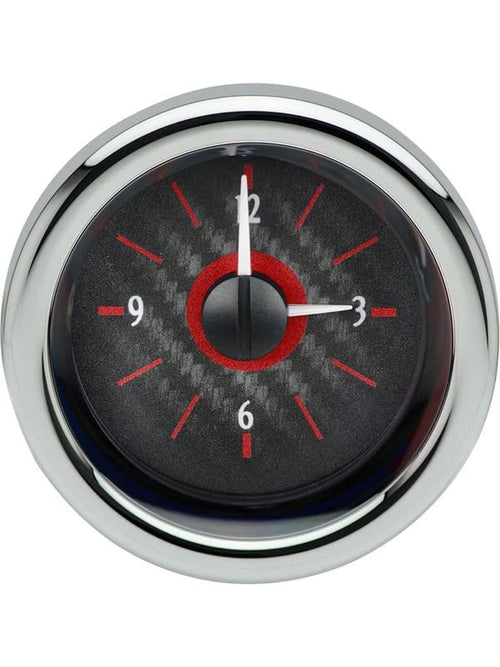 Dakota Digital 3" Round VLC-16-1-C-R Universal VHX Clock Carbon Fiber Style Blue Backlighting