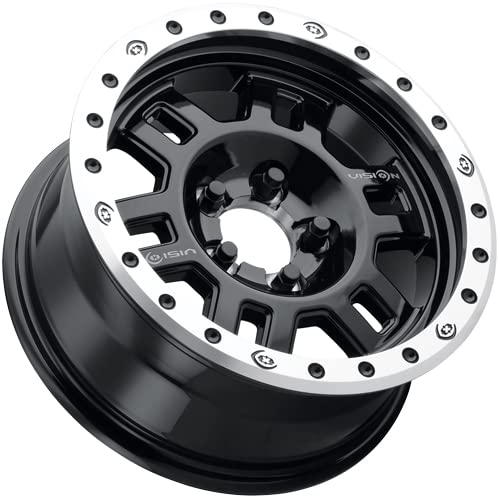 Manx Vision 398 Gloss Black Machined Lip 16X7 Wheel Rim (0 offset, 6-5.5)