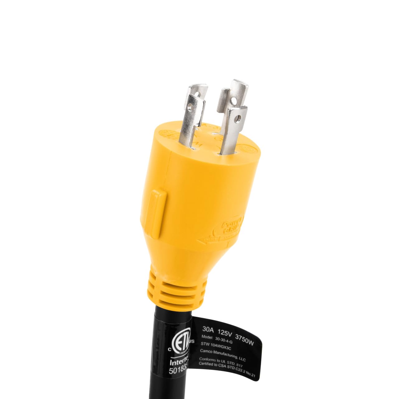 12" PowerGrip-GenAdptDB 30AM 4-Prong/90F125V/3750WCardcETLus