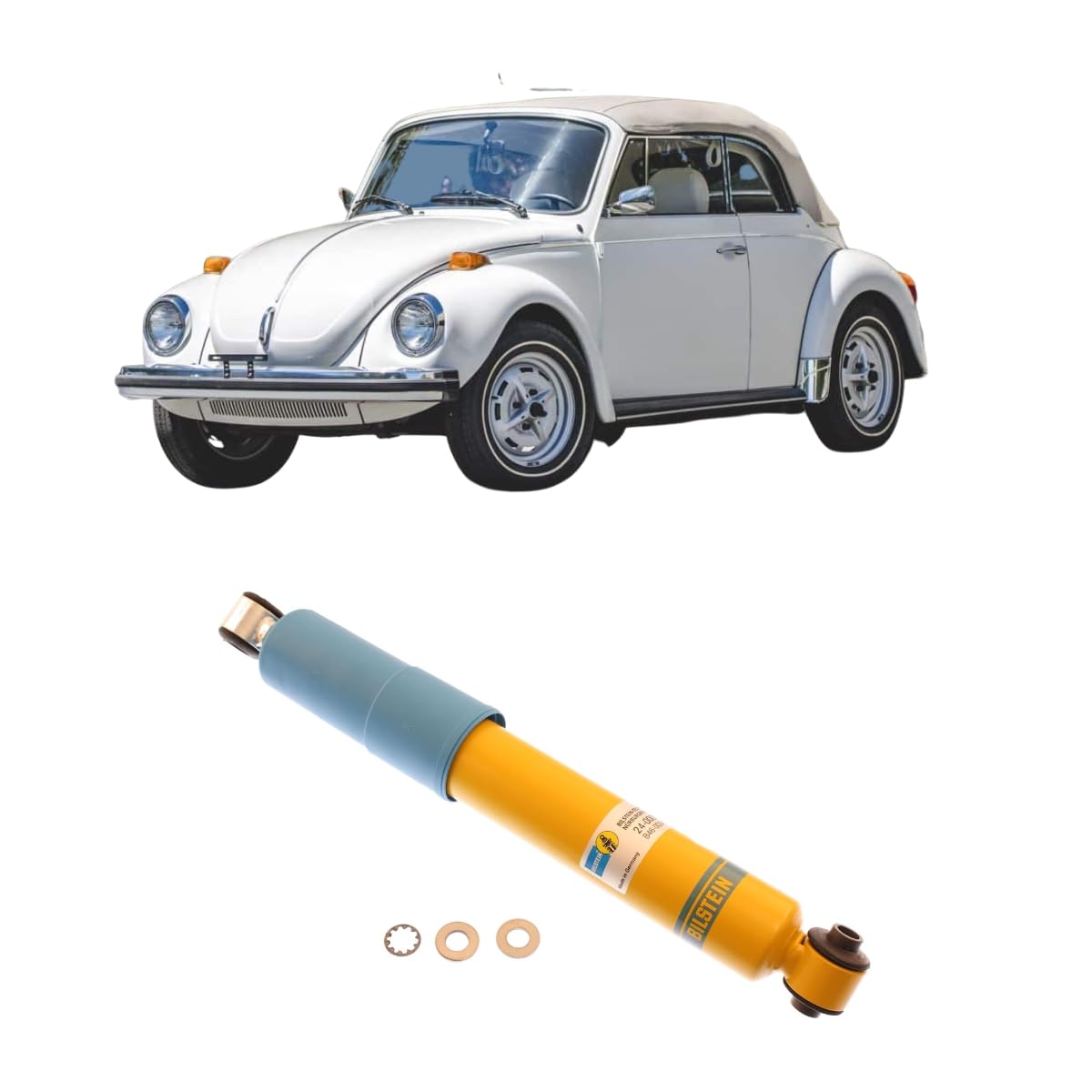 B8 Performance Plus Bilstein 24-000345 Shock Absorber Dropped Height Depends On Lowering Spring Used
