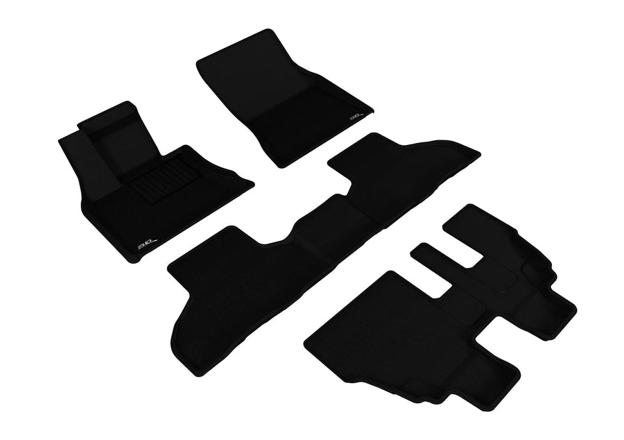 MAXpider 3D Custom Fit All-Weather Floor Mat for 2014-2018 BMW X5 (F15) Black Kagu Series