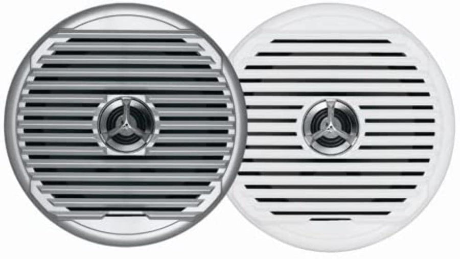 Jensen 6.5" Marine MSX65R Waterproof Hi-Performance Coaxial Speakers, 75 Watts Maximum Power, 65HZ - 20kHz Frequency Response, 4 Ohms Impedance, 1" Voice Coil Size, Flush Mount