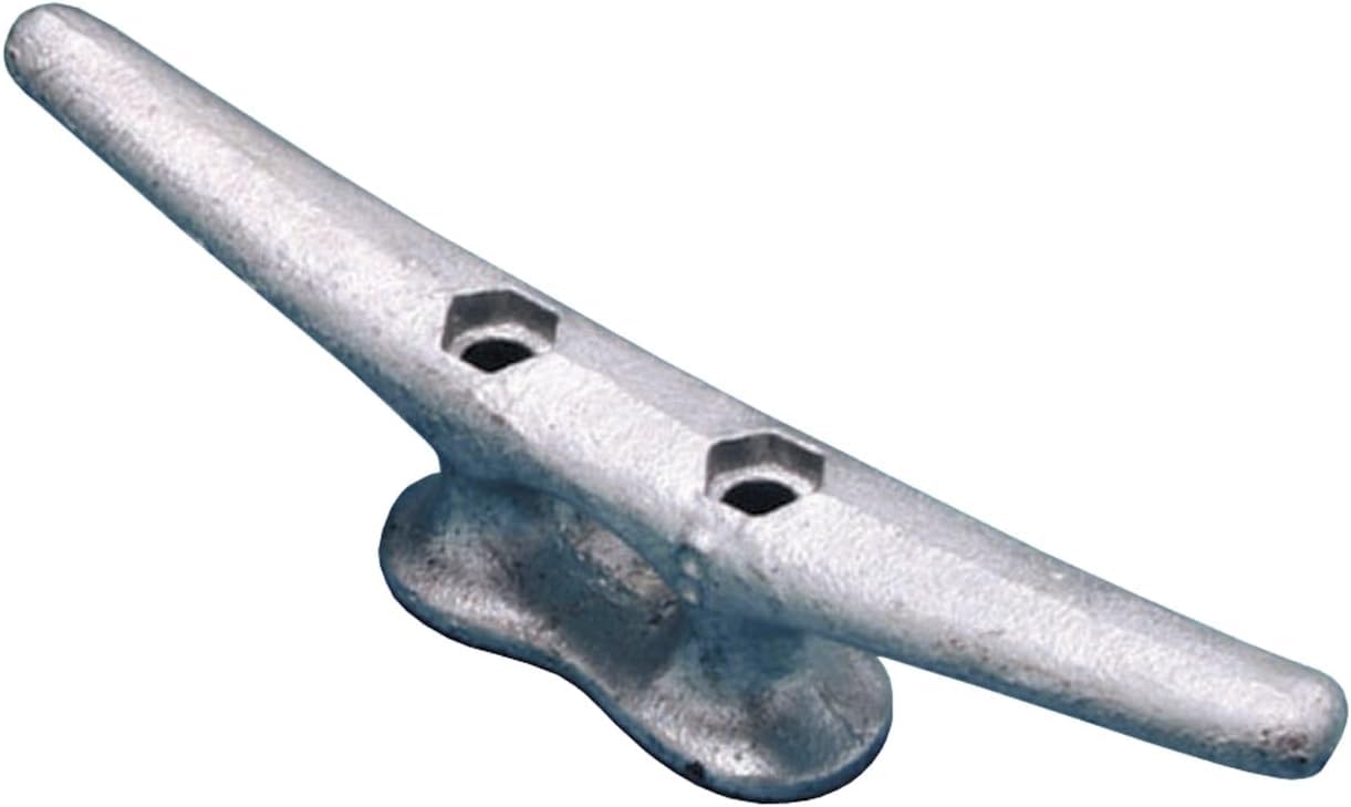 2808-F Dock Edge Cleat, 8" Galvanised, Silver