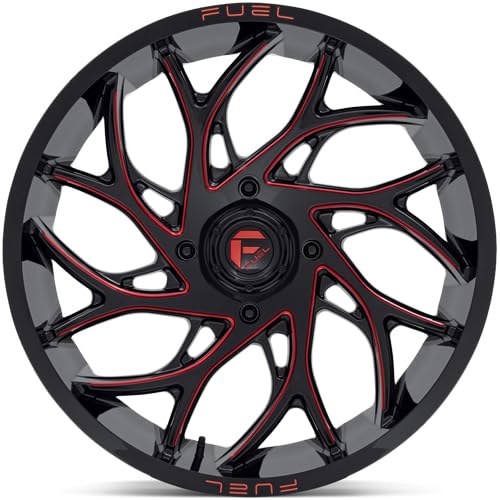 UTV Fuel D779 RUNNER Custom Wheel: 22x7 Size, 4/137mm Lug Pattern, 0mm Offset, 110.2mm Bore - G-BLK-MILL-RD
