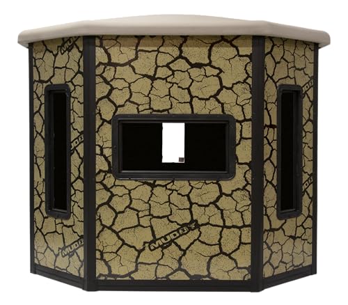 Penthouse Muddy Box Blind, Steel Wall Construction, Cracked Mud Camo