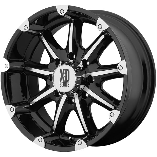 XD779 Badlands by KMC Wheels XD Series Gloss Black Wheel with Machined Accents (20x9"/5x139.7mm, +18mm offset)