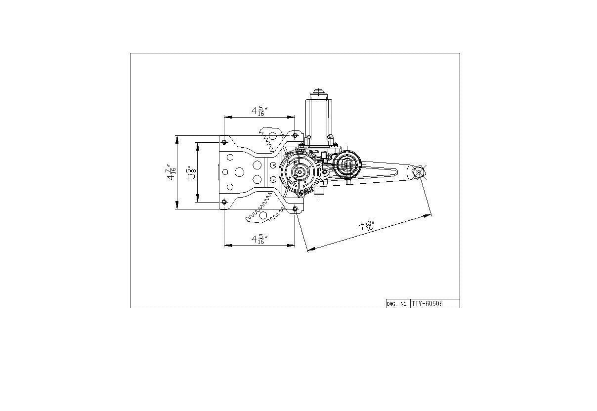 Rear Right TYC 660389 Replacement Window Regulator