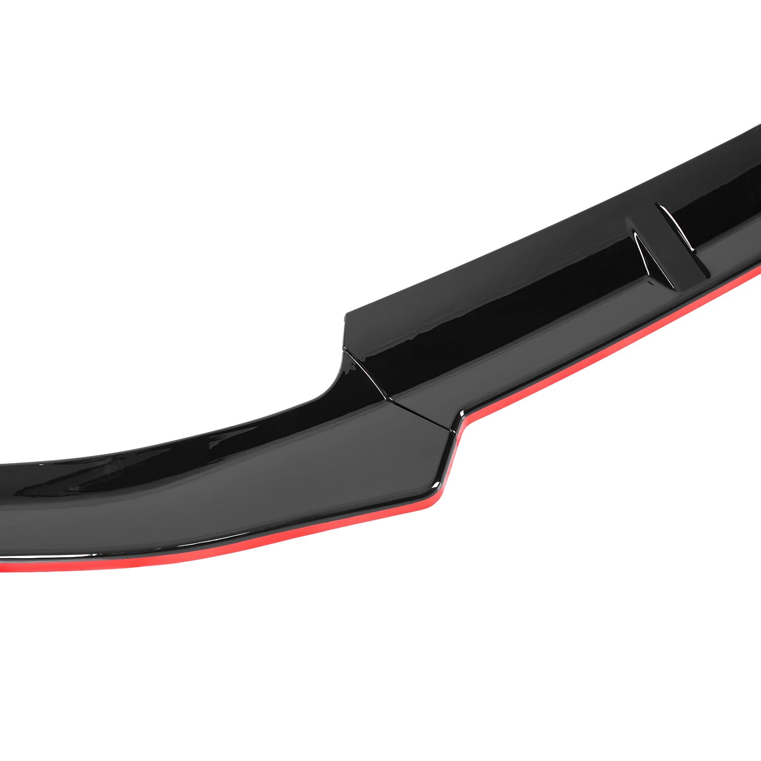 Glossy Black Spec-D Tuning Red Trim Front Bumper Lip Spoiler 3PC Compatible with 2019-2021 Mercedes Benz W205