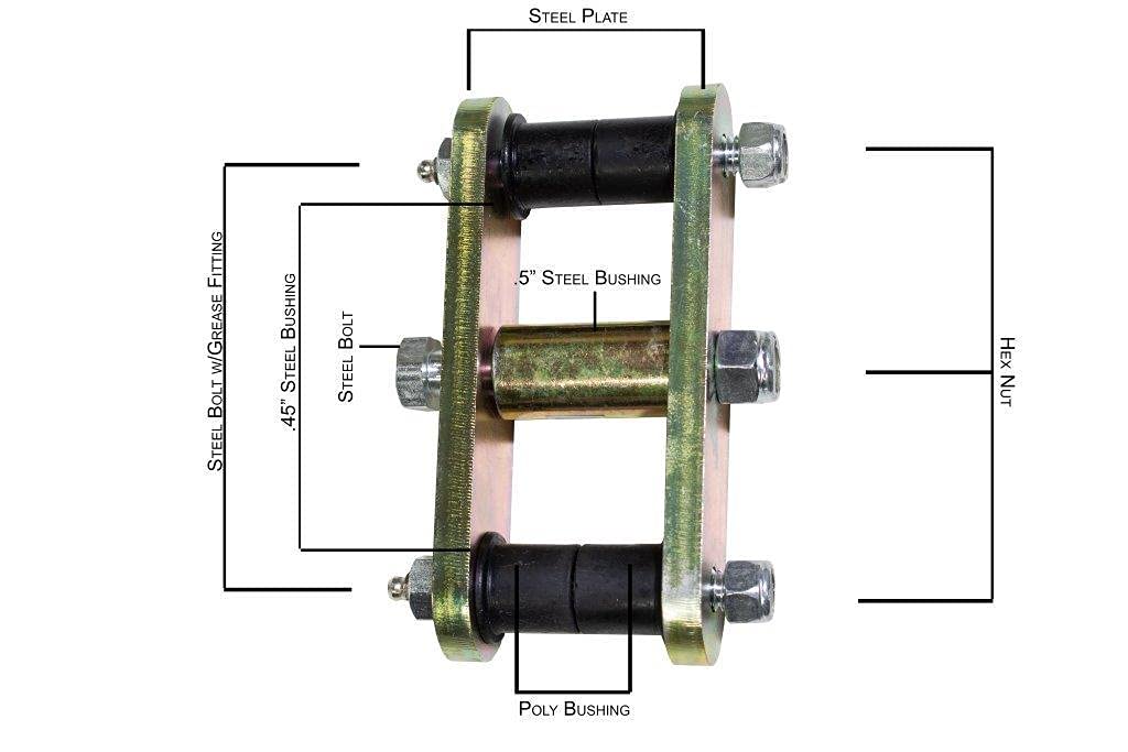 Fishbone Offroad FB27222: Greaseable Cj5 Shackles
