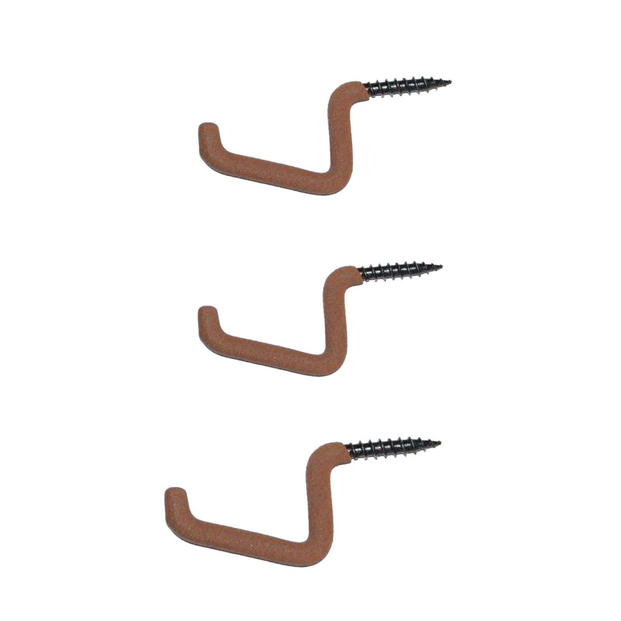 HME Accessory Compact Rubber-Coated Steel Hook Holder | Angled to Eliminate Accidental Drops | Sharp Tip | 3 Pack (Blister)