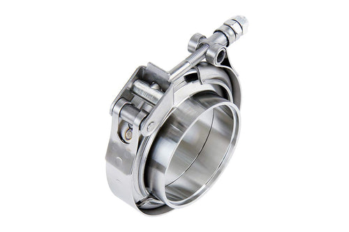 3-1/2" (89mm) HPS Stainless Steel V Band Clamp Kit, Stainless Steel Flanges, Quick Release