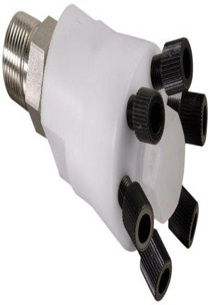 HPLC Justrite 28179 Poly Manifold with Stainless Stacker Connector, for Quick-Disconnect Safety Disposal Cans