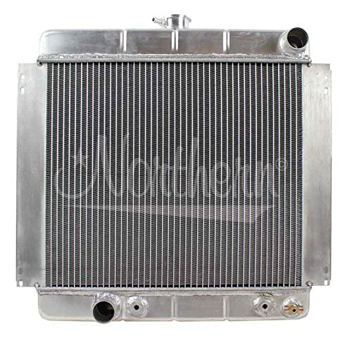 Northern Radiator 21-7/8 in H x 19-3/4 in W x 2-1/2 in D, Passenger Side Inlet, Driver Side Outlet, Aluminum, Natural, Automatic, Ford Mustang 1967-70, Each