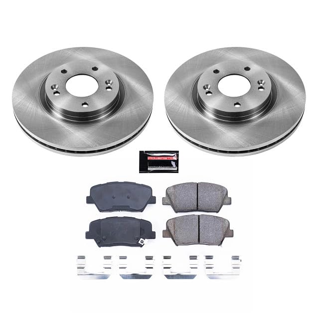 Power Stop Autospecialty KOE5926 Front Replacement Brake Kit-OE Brake Rotors & Ceramic Brake Pads For Hyundai Santa Fe 2010-2012, Kia Sorento 2011-2013 [Model Specific]