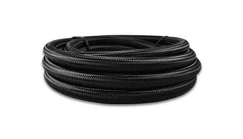10ft VIBRANT PERFORMANCE Roll of Black Nylon Braided Flex Hose -6AN