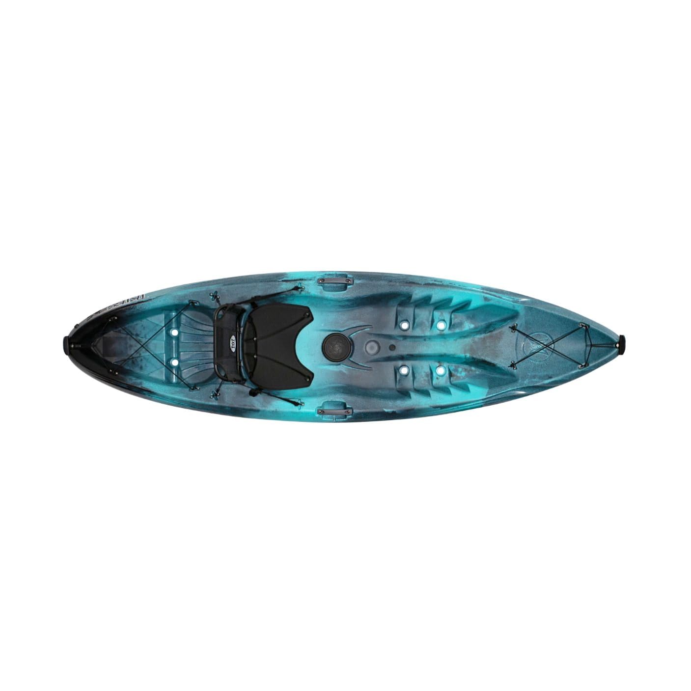 Tribe 9.5 - Perception Sit on Top Kayak - Large Rear Storage with Tie Downs - 9.5 - Dapper