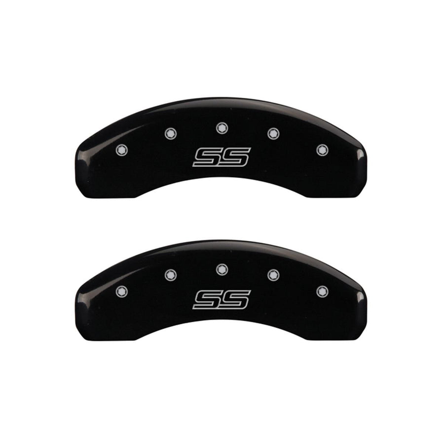 Caliper Covers MGP 14030STSSBK Black SS & Trailblazer style Engraved - Set of 4 Front & Rear44
