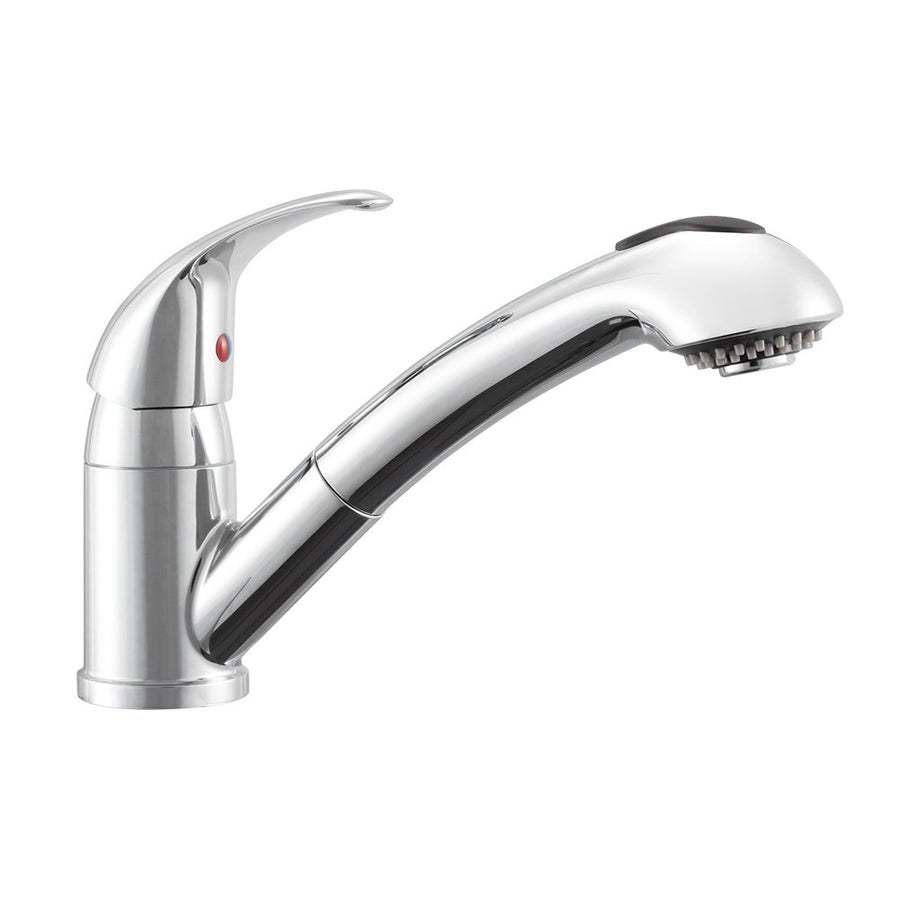 Dura Faucet RV Pull-Out DF-NMK852-CP Single Handle Kitchen Sink Faucet - One-Hole (Chrome)