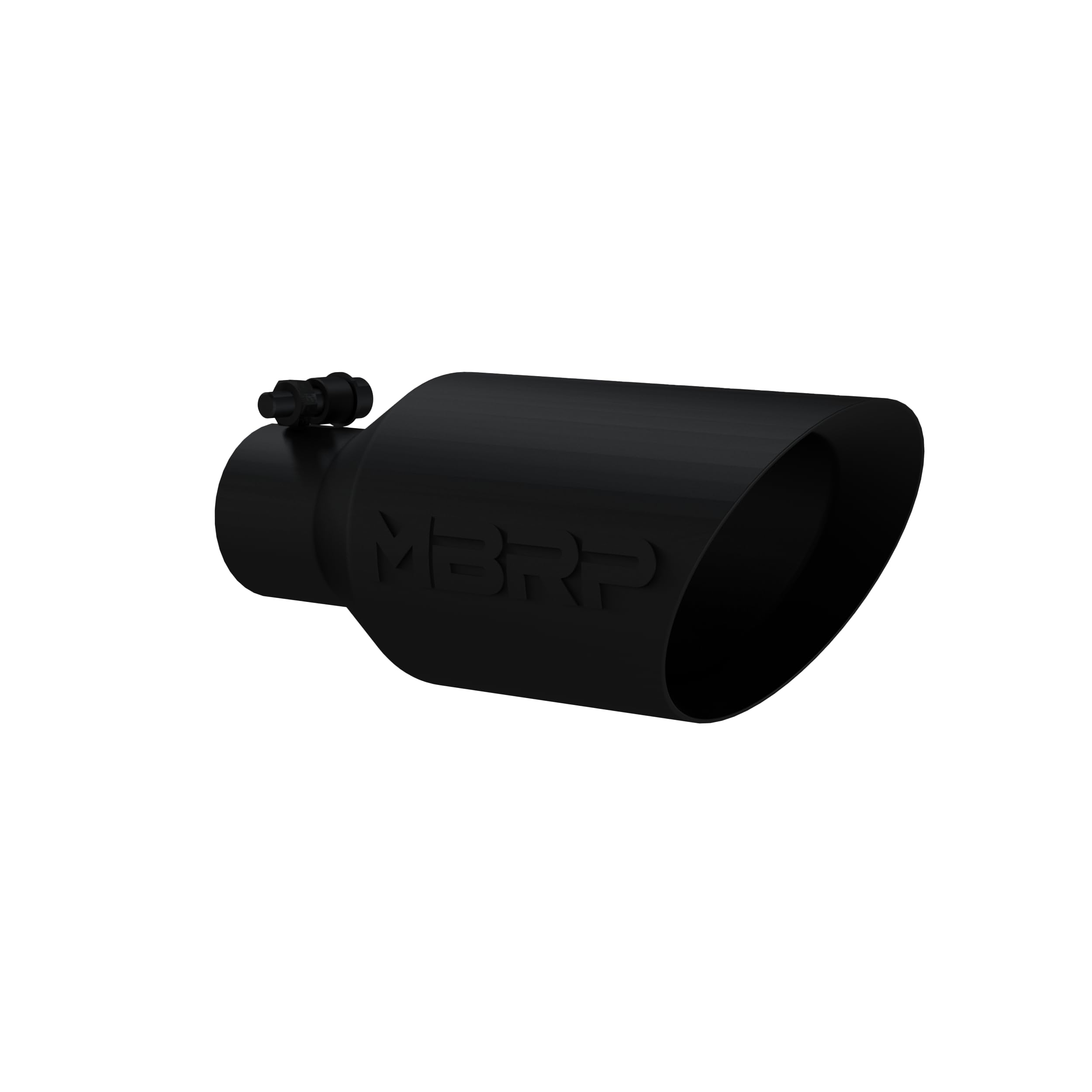MBRP Dual Wall Universal Rolled End Angle Tip 4-1/2in OD / 2-1/2in Inlet / 11in Length - Black