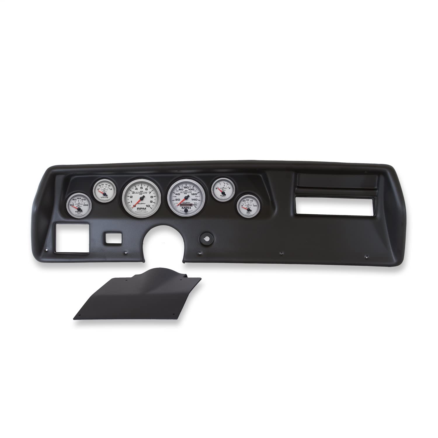 AUTO METER Direct Fit Dash Kit 2135-14, Chevelless/Elcamino/Monte 70-72, RPM/Mph/Fuel/Oilp/Wtmp/Bat, Ultra-Lite Ii