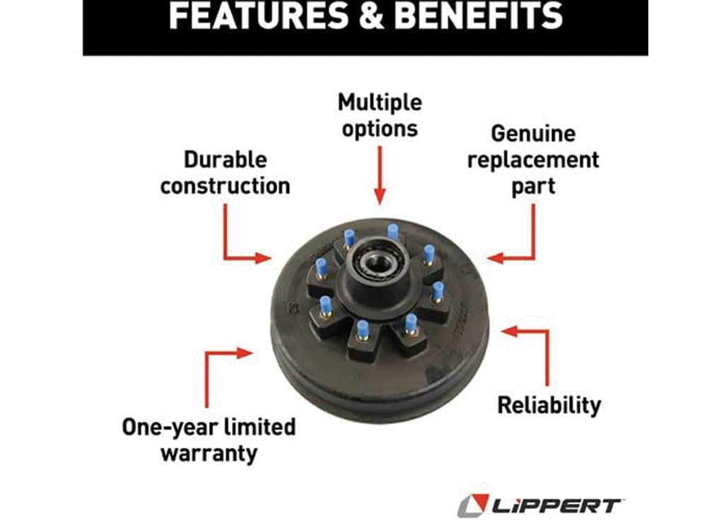Brake HUB LIPPERT - 865-5/8 - THRD'D -
