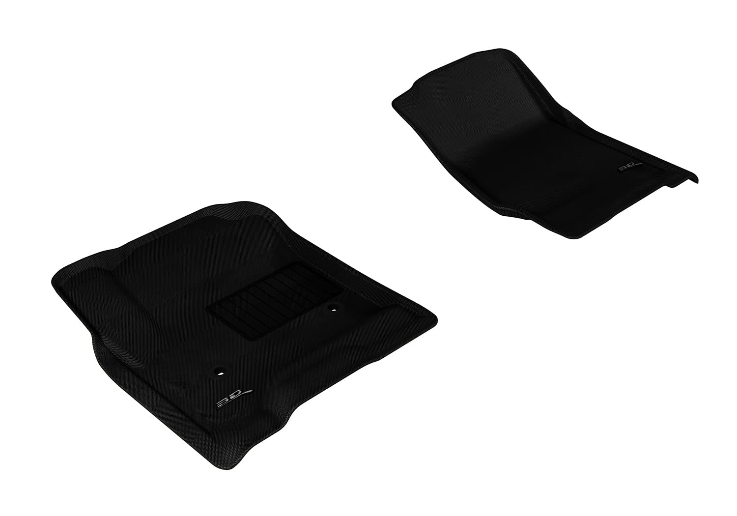 3D MAXpider Custom Fit Front Row All-Weather Floor Mat for Select Chevrolet Equinox/GMC Terrain Models - Kagu Rubber (Black)