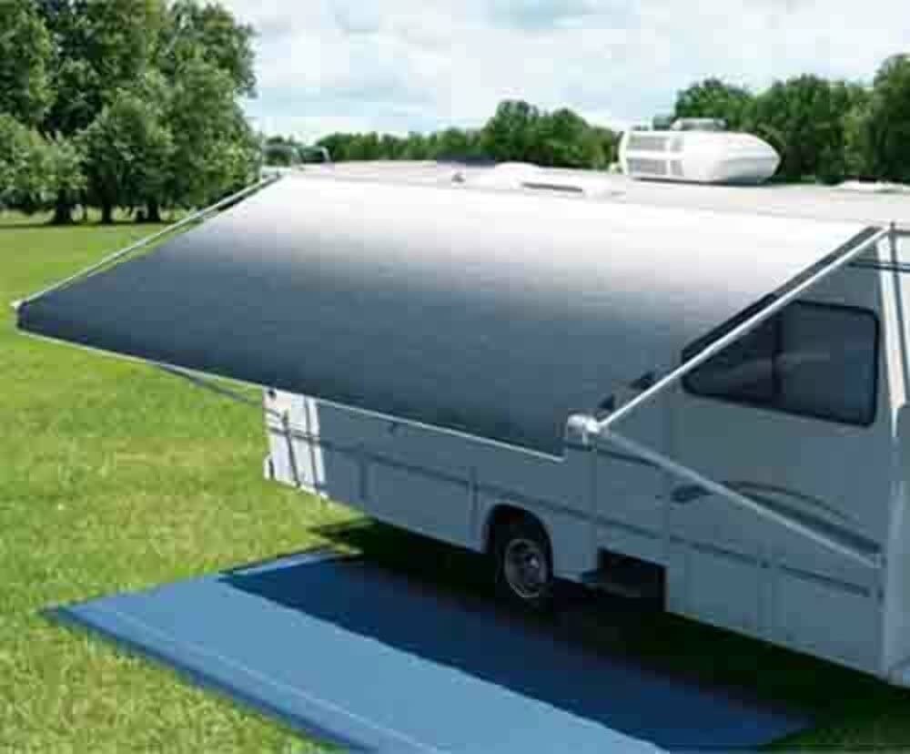 15' Carefree Vinyl Roller Assembly Black/Grey (White Weatherguard)