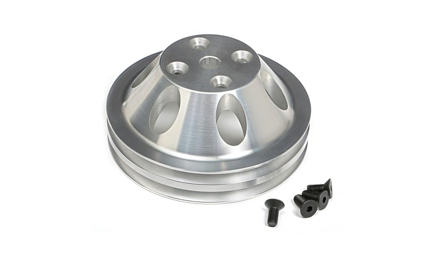 Trans-Dapt 9483 Performance Trans-Dapt Aluminum 2-Groove Water Pump Pulley