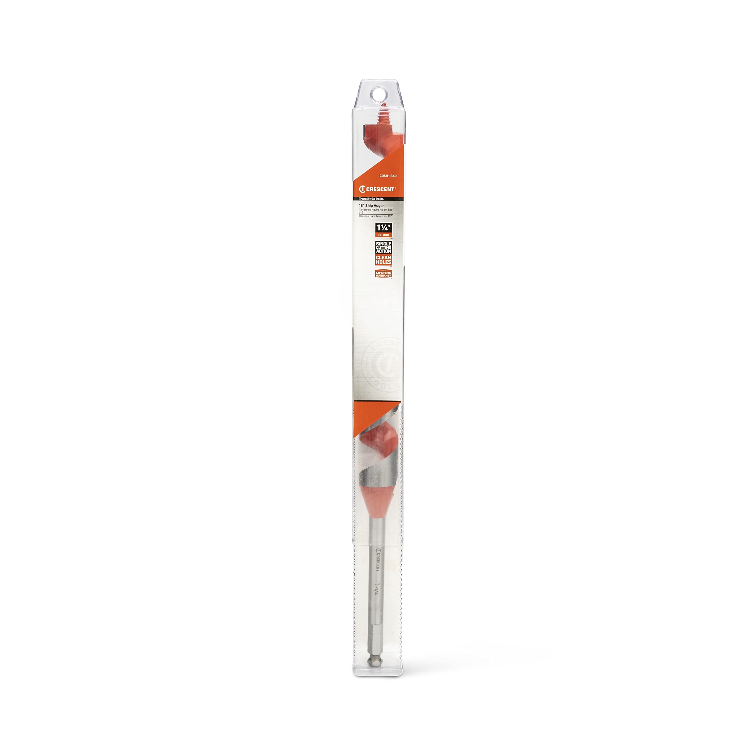 Ship Crescent Auger Drill Bit | 18" x 1-1/4" | CDSH-1849