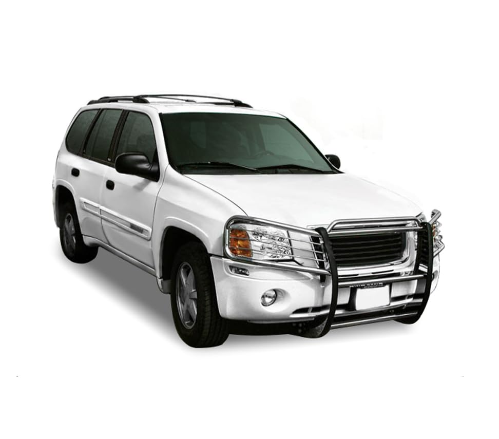 Bumper Guard Black Horse Grille brush Modular Stainless Steel Compatible with 2002-2009 GMC Envoy-17GD26MSS