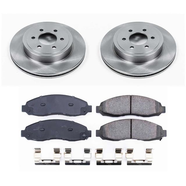 POWERSTOP Autospecialty KOE2187 Front Replacement Brake Kit-OE Brake Rotors & Ceramic Brake Pads For Dodge Dakota 2003-2004 [Model Specific]