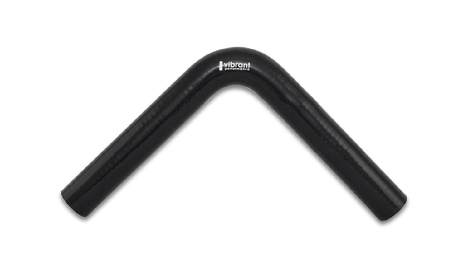 Hose Coupler, Vibrant Power 2919, Silicone, 4ply Aramid Reinforced, 90 degree Elbow, 1.25 in. Inlet I.D., 1.25 in. Outlet I.D., 8.00 in. Leg Length, 1.50 in. CLR, Black, each