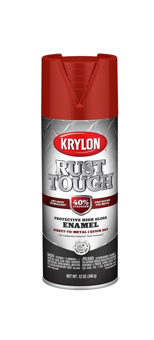 Krylon 'Rust Tough' Cherry Red K09230007 Rust Preventive Enamel - 12 oz. Aerosol