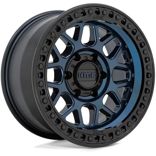 KMC 17x9 KM549 GRS 5x5" -12mm Blue Wheel Rim 17" Inch KM54979050912N