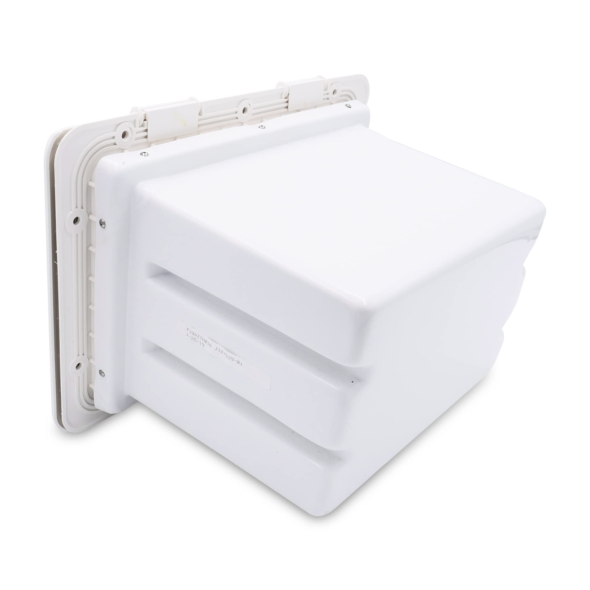 Sure-Seal T-H Marine Tackle Box Boat Access Hatch - Deck Compartment Includes 3 Plano Lure Trays - Dual Seals Offer Watertight Fit - 11" x 15", Polar White