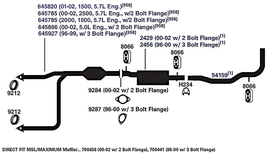 Exhaust Muffler AP Exhaust Products 2429