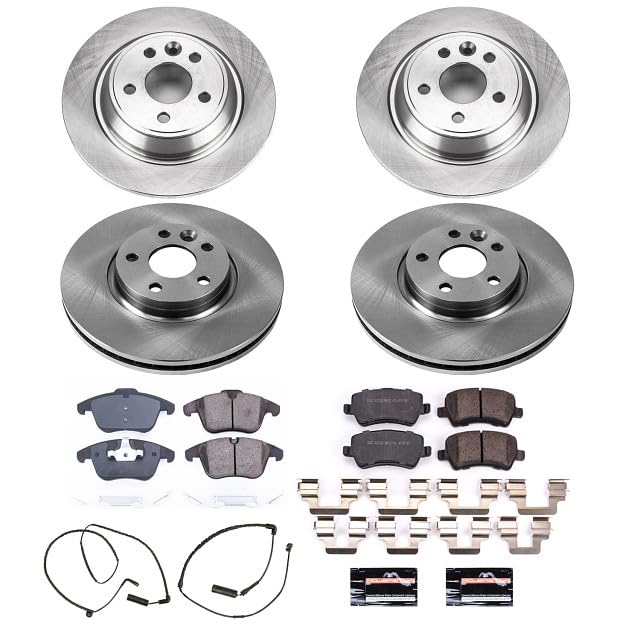 Power Stop KOE6276 Front and Rear Replacement Brake Kit-OE Brake Rotors & Ceramic Brake Pads For Land Rover Range Rover Evoque 2012-2015 [Model Specific]